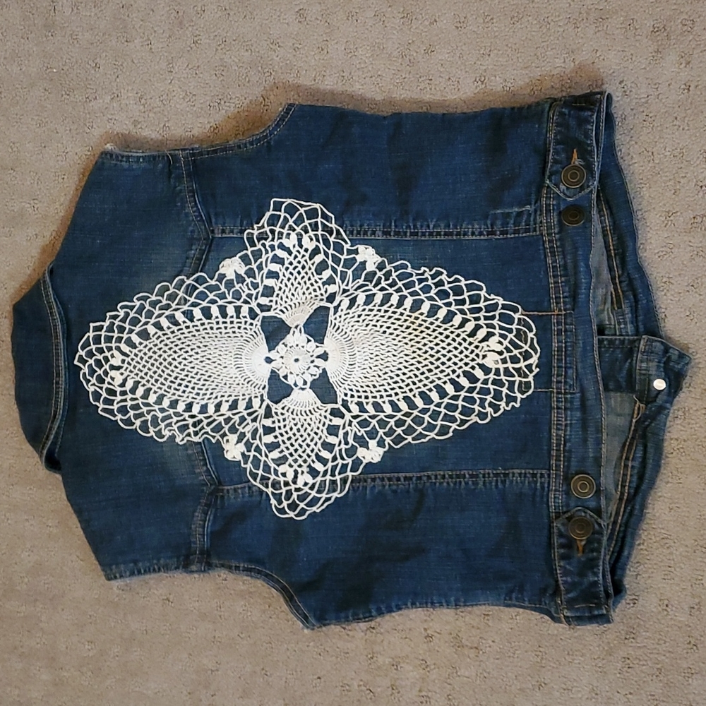 Custom patch Denim vest